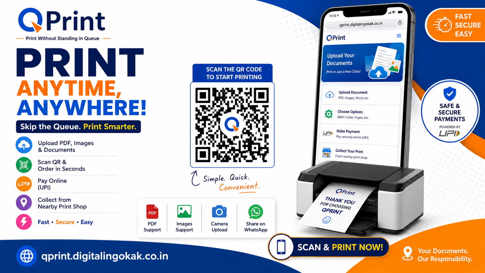 QR and cloud printing solution